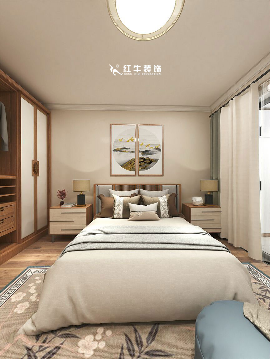 蔣琛_九條巷106㎡現(xiàn)代風“養(yǎng)老房”裝修，給設計做減法！07主臥+logo