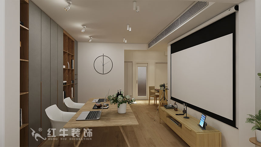 魏利利_津橋華府82㎡現(xiàn)代簡約｜顛覆傳統(tǒng)客廳，即是休閑書吧又是影院05客廳