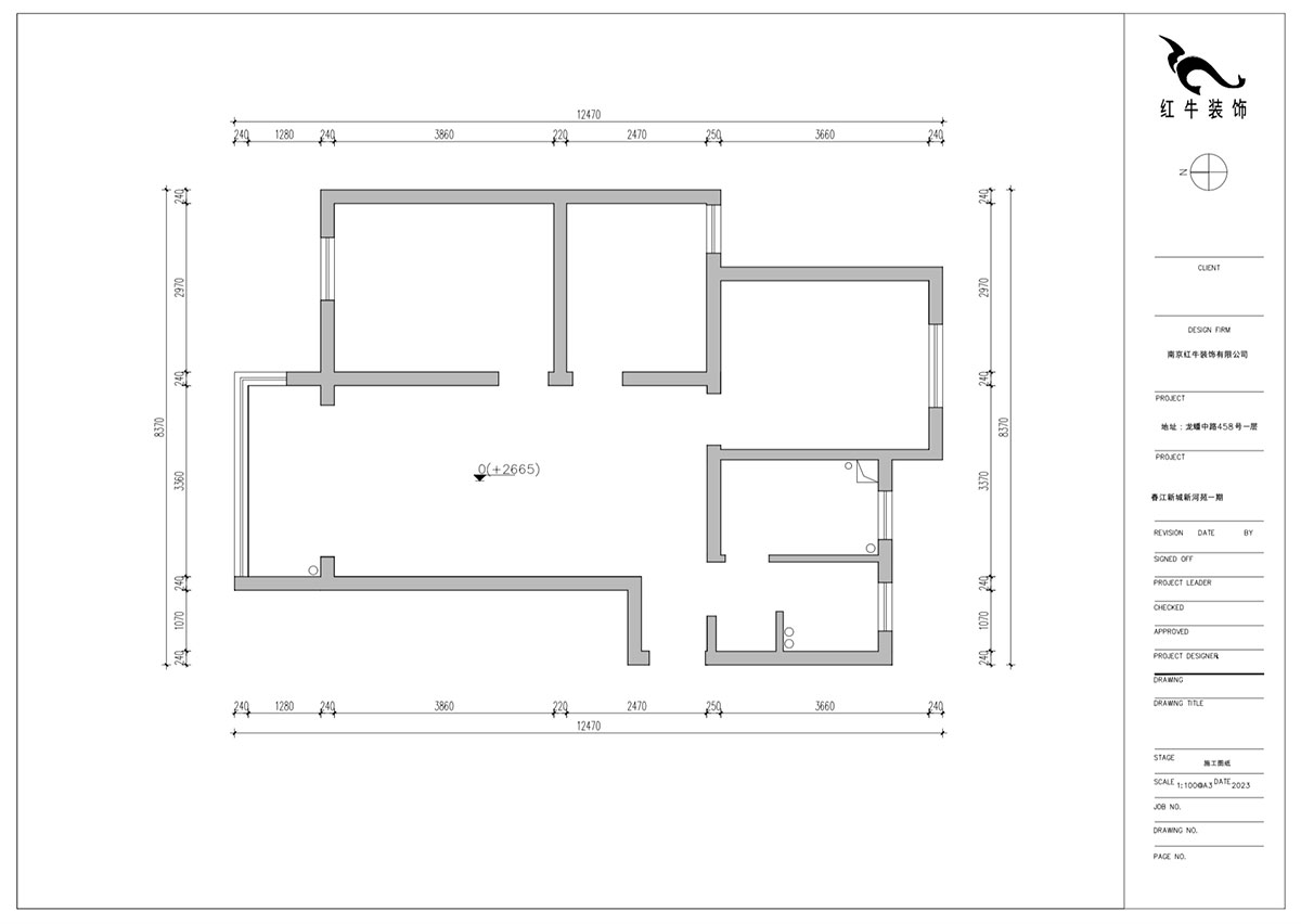 朱明琪｜春江新城新河苑一期8-3-510-94㎡-現(xiàn)代風格｜3室2廳1衛(wèi)｜老房改造｜定制家｜全包12萬｜00_01原始結(jié)構(gòu)圖