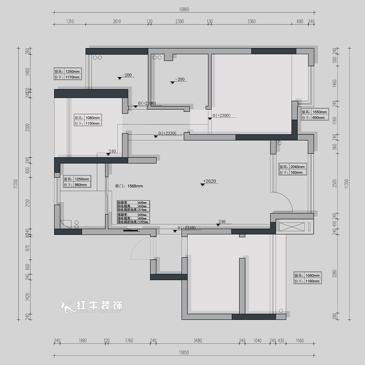 朱明琪｜朗詩未來街區(qū)8-2-503-107㎡-現(xiàn)代風格｜3室2廳2衛(wèi)｜新房裝修｜定制家｜全包17萬｜00_01原始結(jié)構(gòu)圖