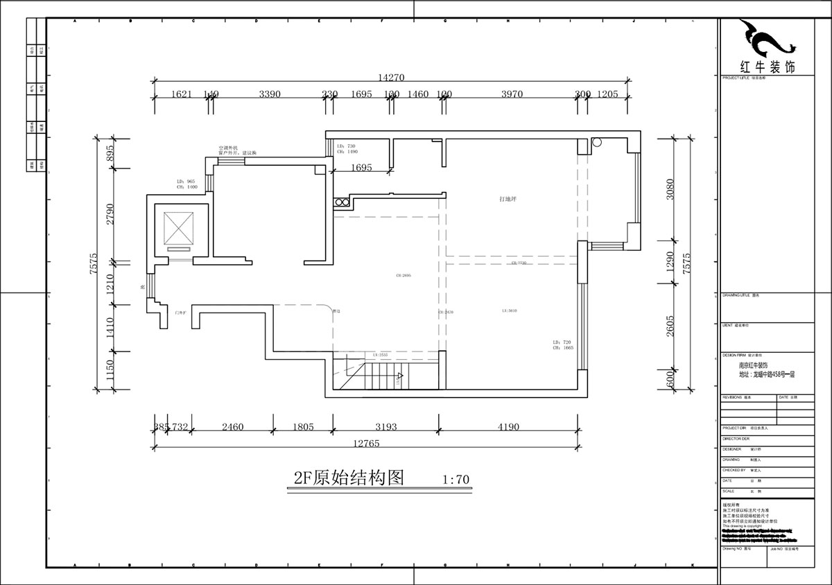 蔣?。┥紧斈芷咛栐?-205-280㎡-現(xiàn)代簡約風格｜復式｜4室2廳3衛(wèi)｜毛坯裝修｜定制家｜全包40萬｜00_01一層原始結構圖