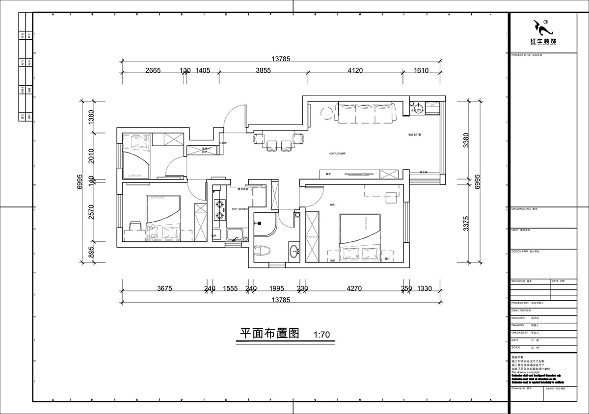蔣?。自蒲啪?1-202-88㎡-現(xiàn)代簡(jiǎn)約風(fēng)格｜3室2廳1衛(wèi)｜新房裝修｜定制家｜全包11萬(wàn)｜00_02平面布置圖